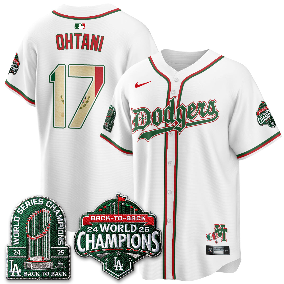 Los Angeles Dodgers x Mexico Style Vapor Jersey - Stitched