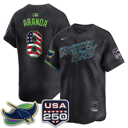 Tampa Bay Rays Independence Day USA 2026 City Connect Vapor Jersey - Stitched