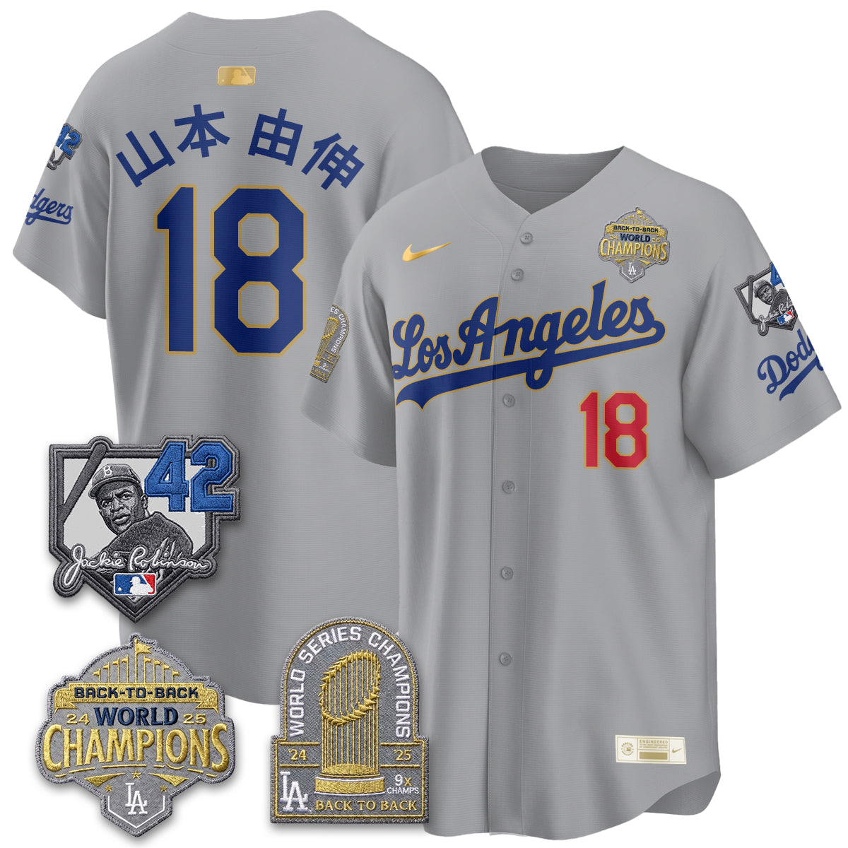 LAD 2026 New Era Gold Collection Vapor Limited Jersey - B2B Champs - All Stitched