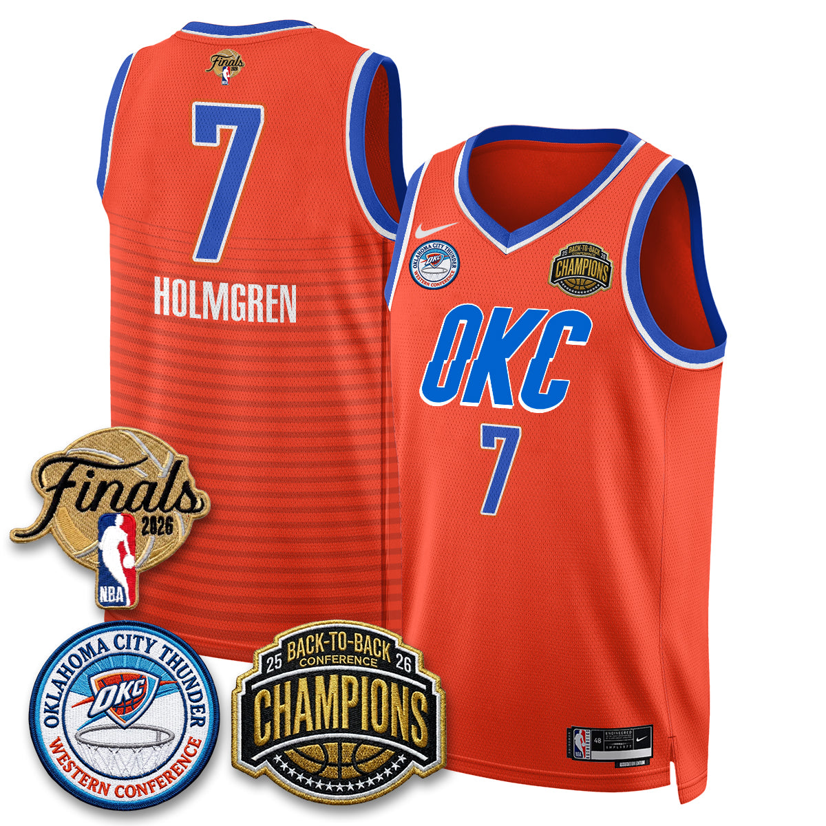 OKC 2026 NBA Western Conference Champions Vapor Jersey - Stitched