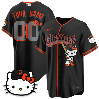 San Francisco Giants x Meow KT Vapor Custom Jersey - Stitched