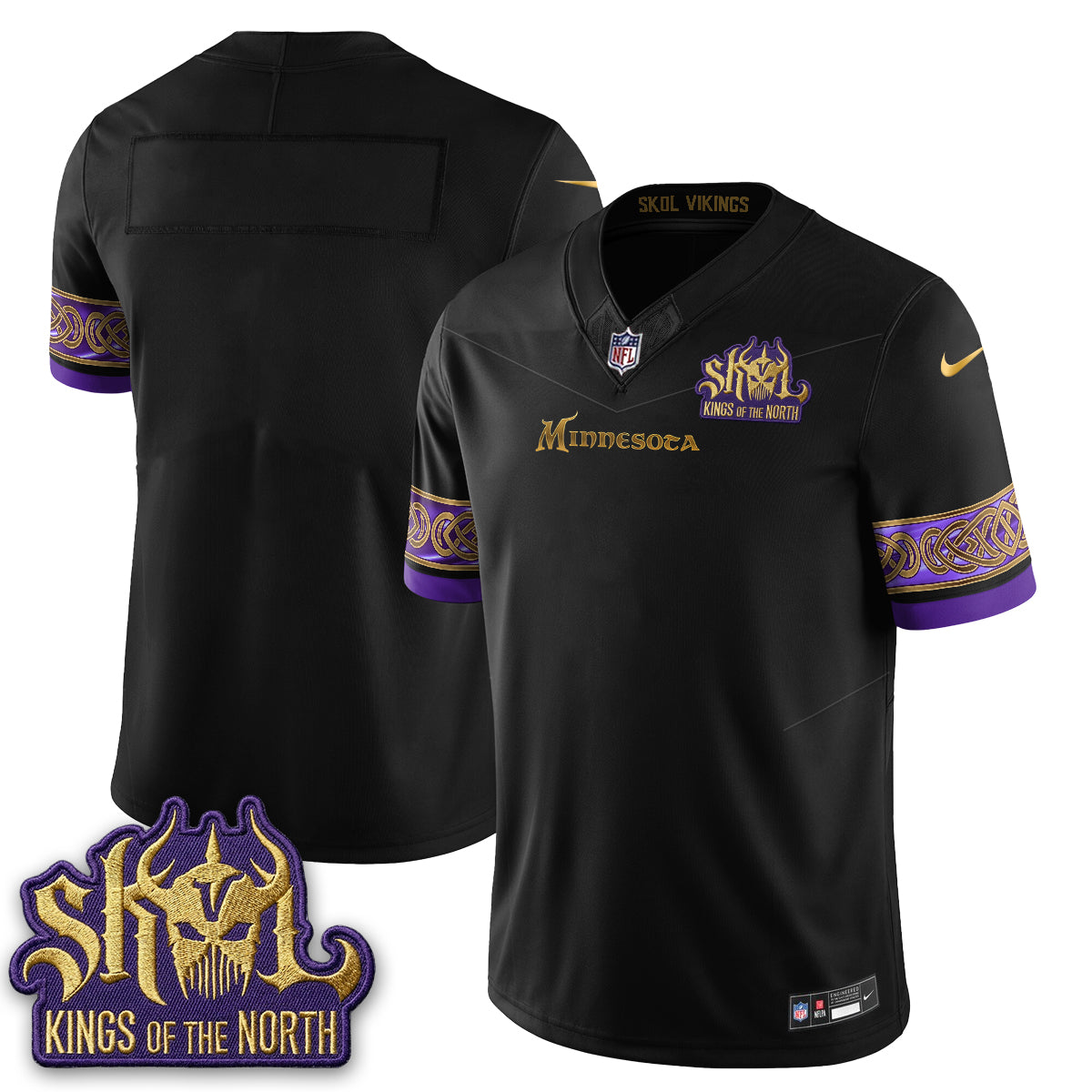 MIN  Warrior Skol Patch Vikings Font Edition  - Stitched (2)