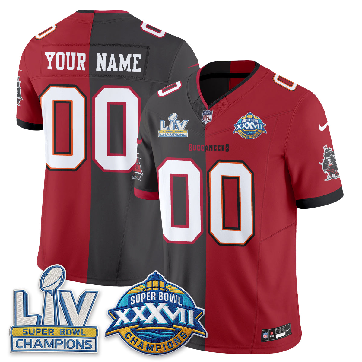 TB S.Bowl Split Edition Vapor Custom Jersey - Stitched