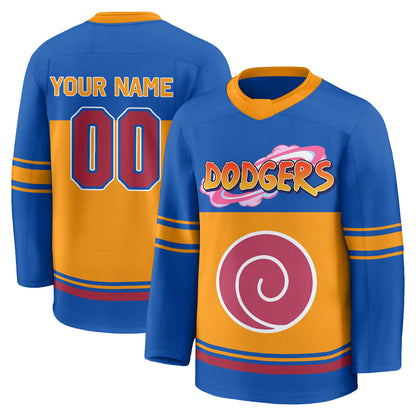 Los Angeles Dodgers Naruto Edition Vapor Custom Hockey Jersey - Stitched