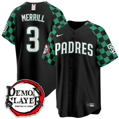 San Diego Padres Demon Slayer Vapor Limited Jersey - Stitched