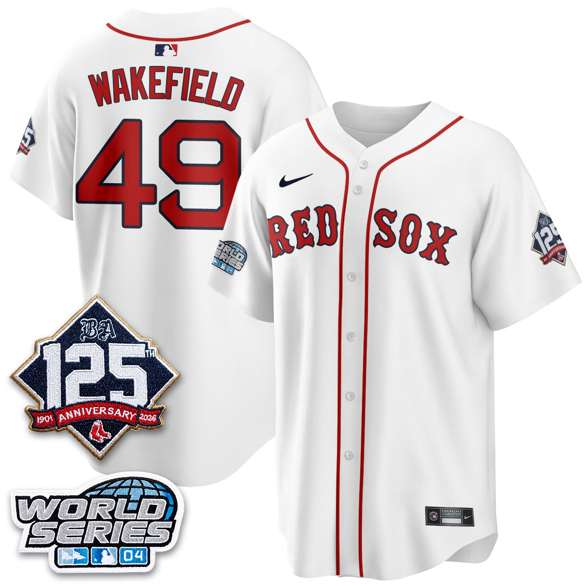 Boston Red Sox Throwback 2004 Vapor Jersey - Stitched