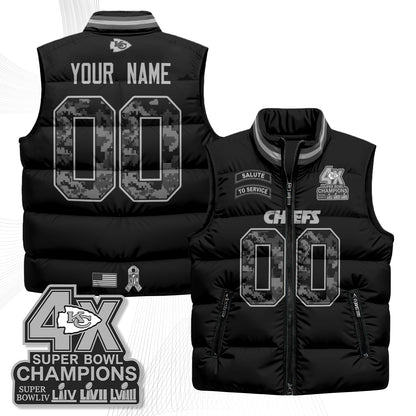 KC 2026 Salute to Service Custom Puffer Vest - Printed