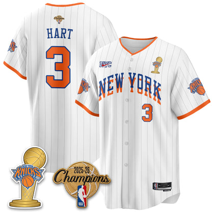 NYK 2026 NBA Champions Vapor Black Gold Jersey - Stitched