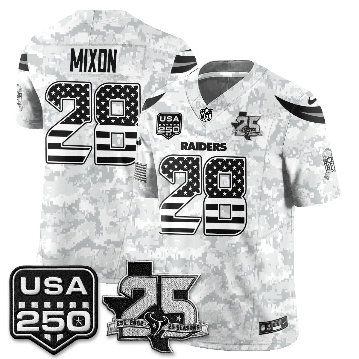 Houston Texans 2026 Salute to Service Edition Vapor Jersey - Stitched