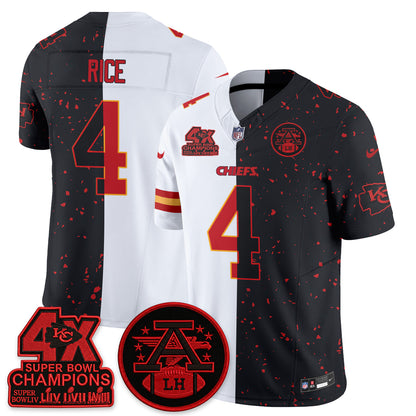 Kansas City Chiefs Split Edition Vapor Jersey - Stitched