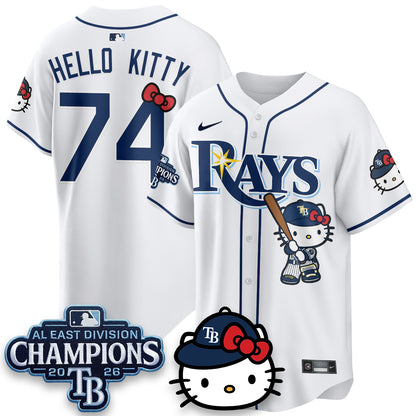 Tampa Bay Rays x Meow KT 2026 AL East Champs Vapor Jersey - Stitched