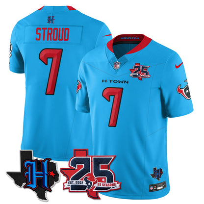 HOU 25th Seasons in 2026 Basic Vapor Limited Jersey - All Stitched