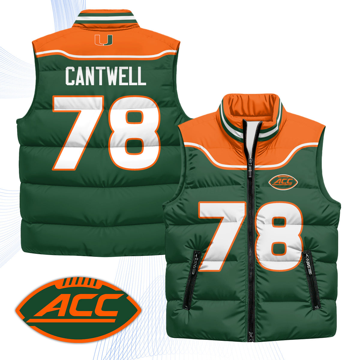 MIA 2001 Throwback Puffer Vest - Printed