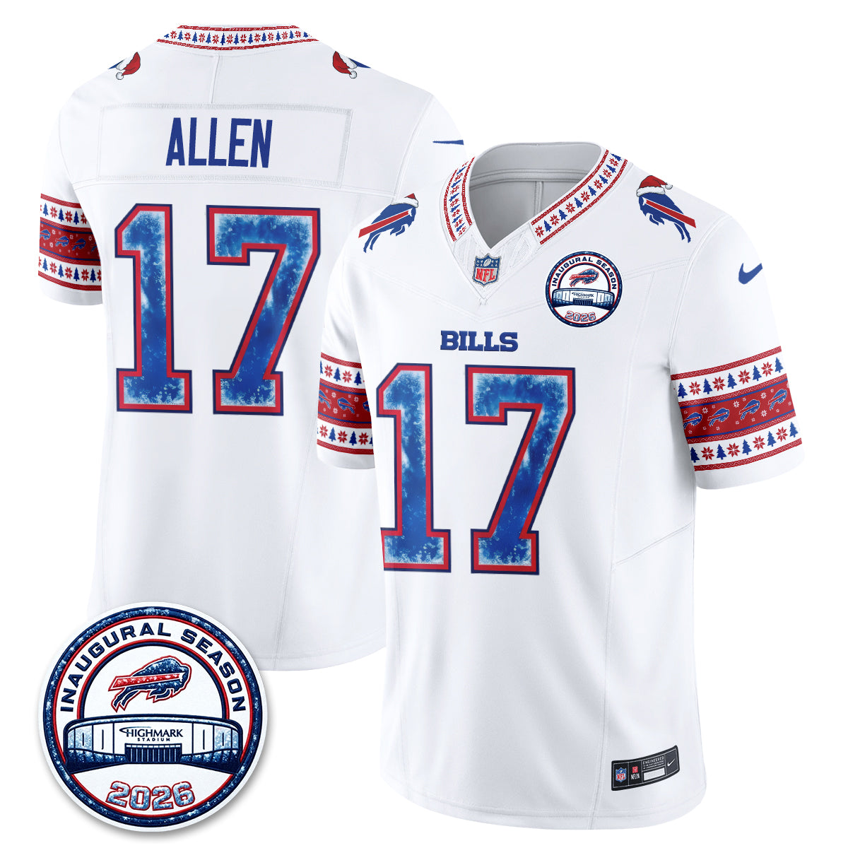 BUF Xmas Edition Vapor Jersey - Stitched
