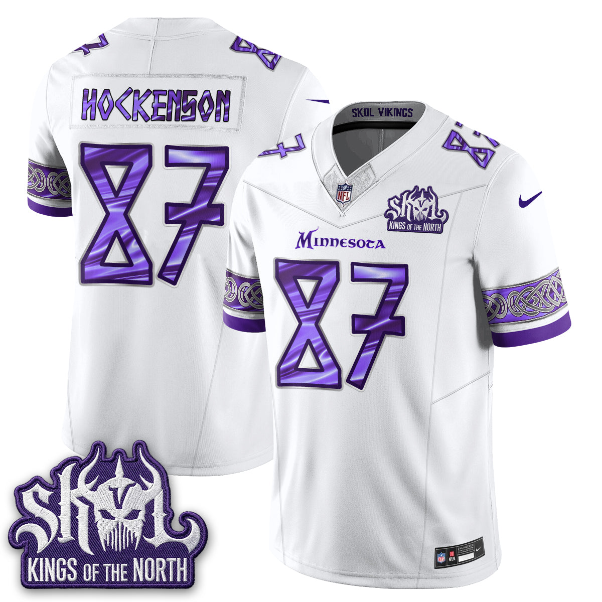 MIN  Warrior Skol Patch Vikings Font Edition  - Stitched (2)