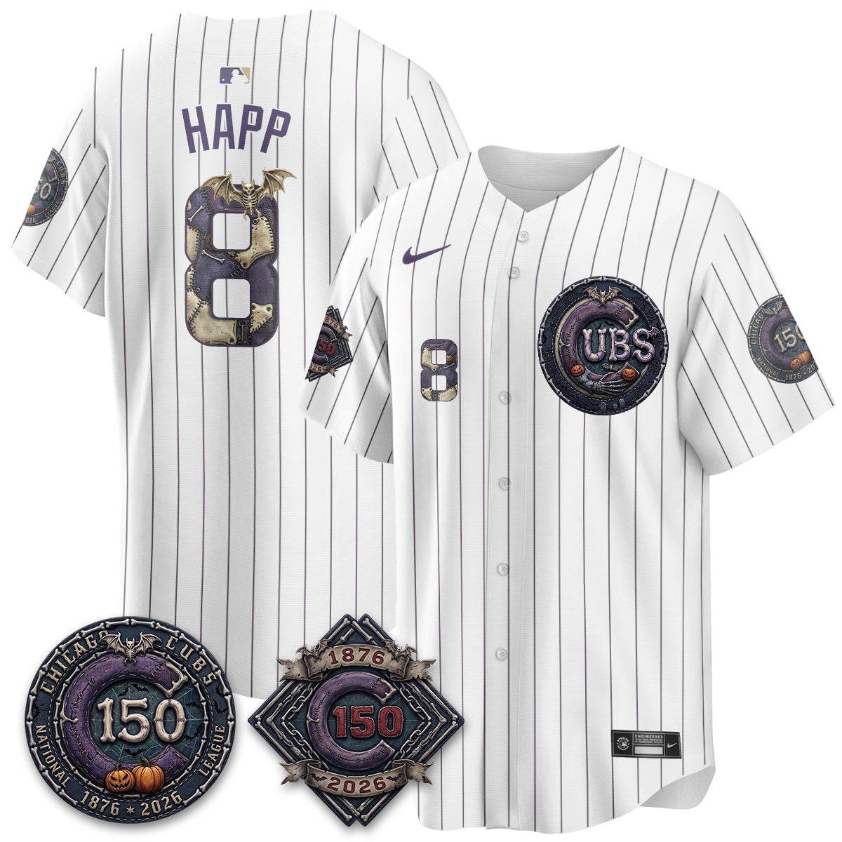 Chicago Cubs Nightmare Edition Vapor Limited Jersey - Printed