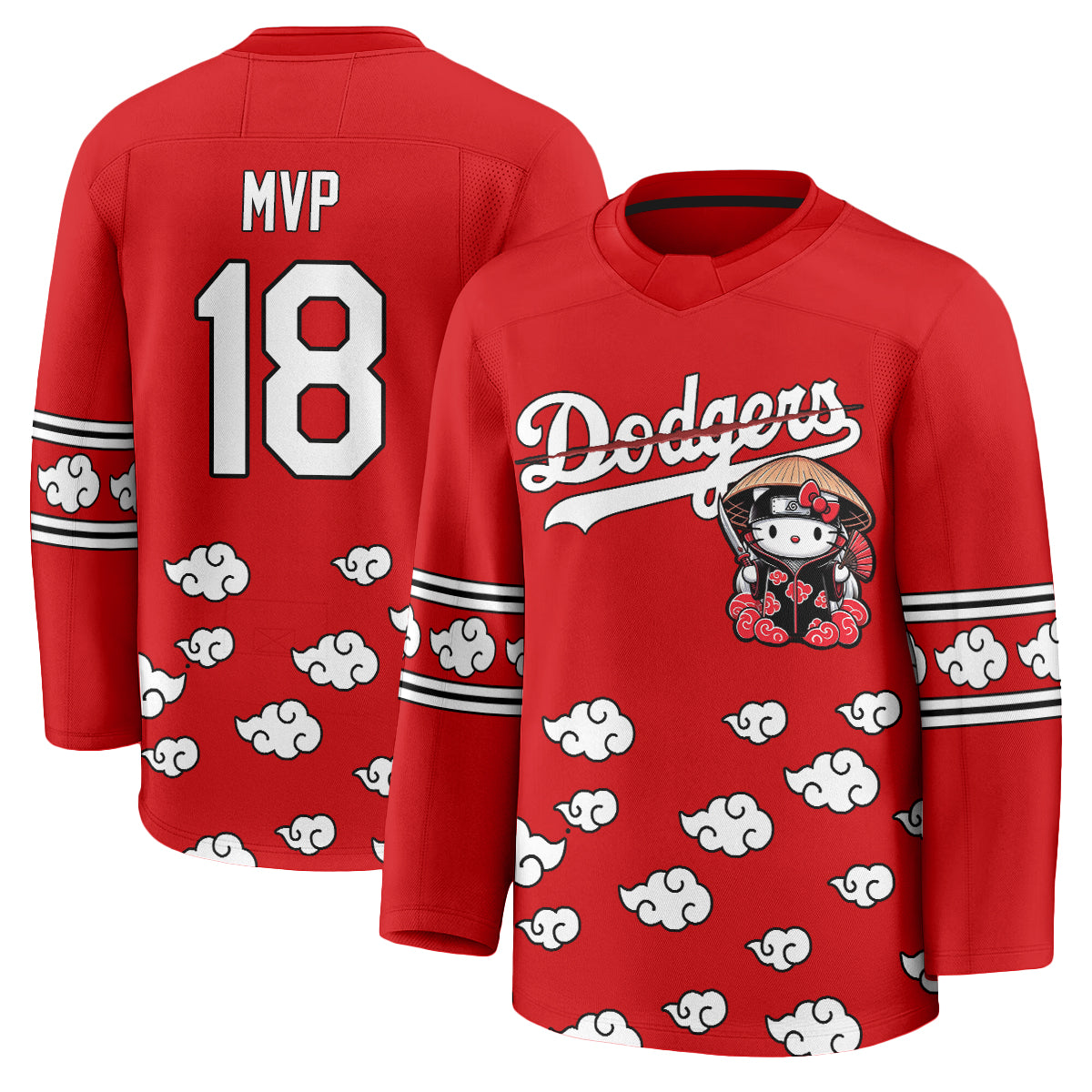 Los Angeles Dodgers Akatsuki Edition Vapor Hockey Jersey - Stitched