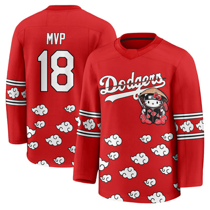 Los Angeles Dodgers Akatsuki Edition Vapor Hockey Jersey - Stitched