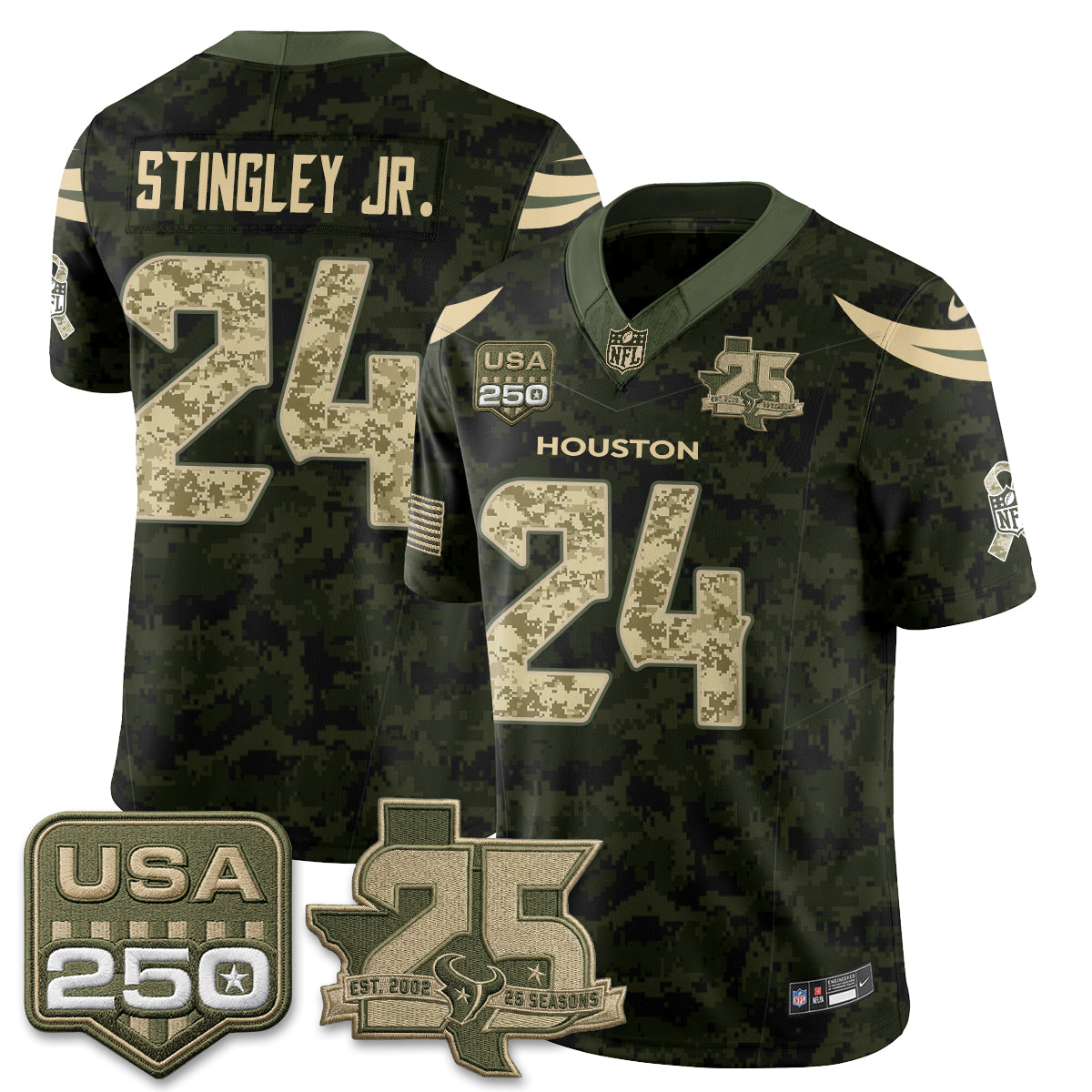 Houston Texans 2026 Salute to Service Edition Vapor Jersey - Stitched