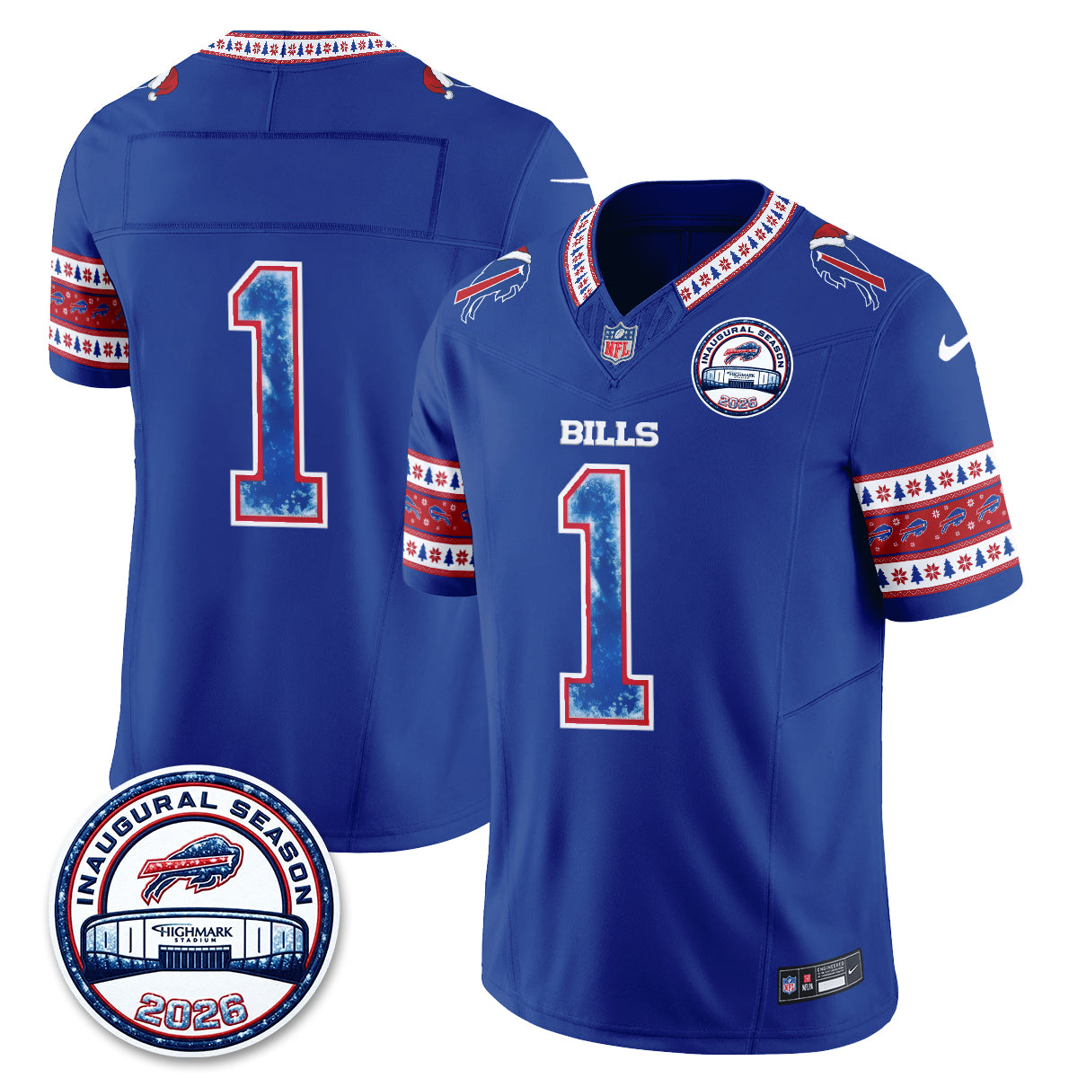 BUF Xmas Edition Vapor Jersey - Stitched