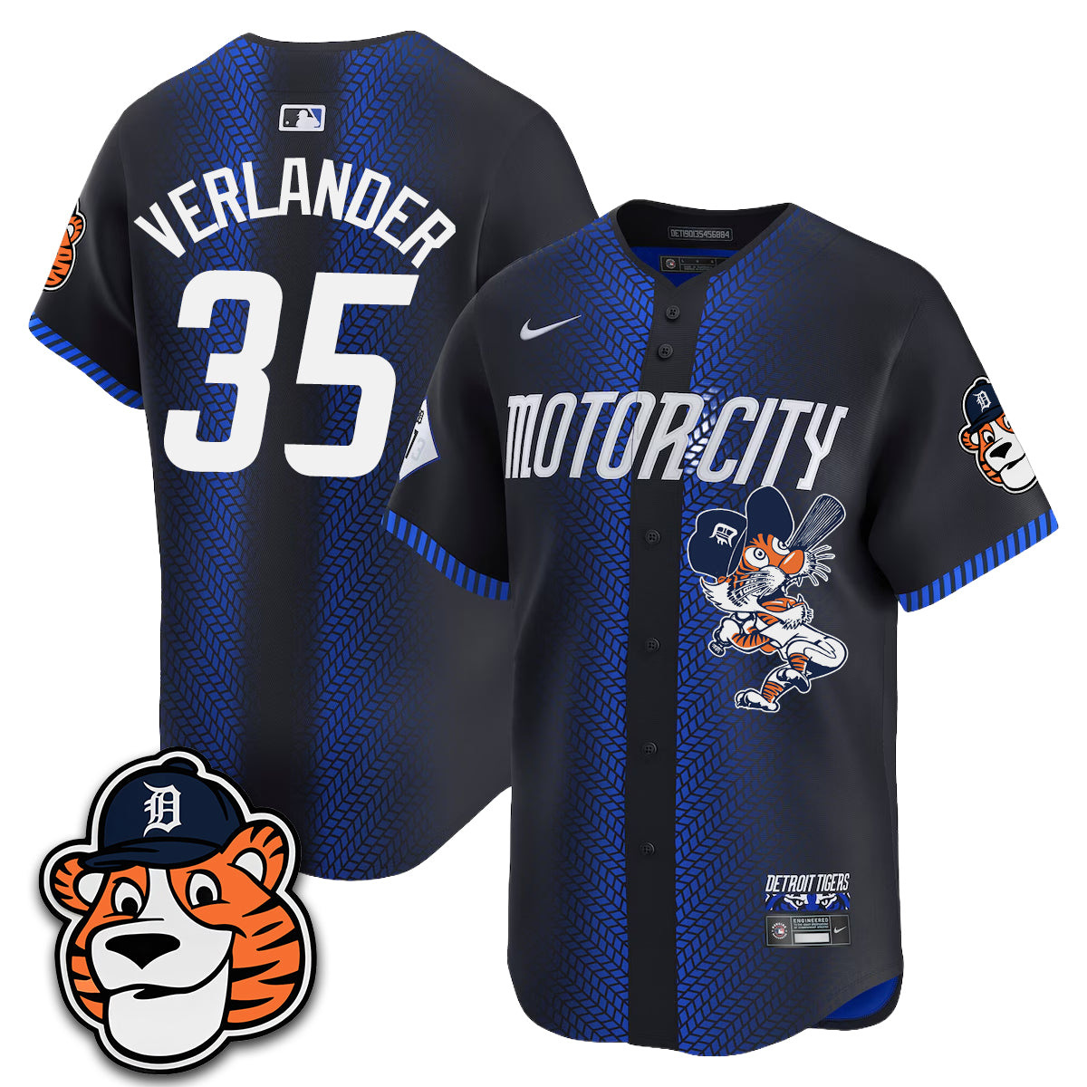 Detroit Tigers Paws Edition Vapor Limited Jersey - Stitched