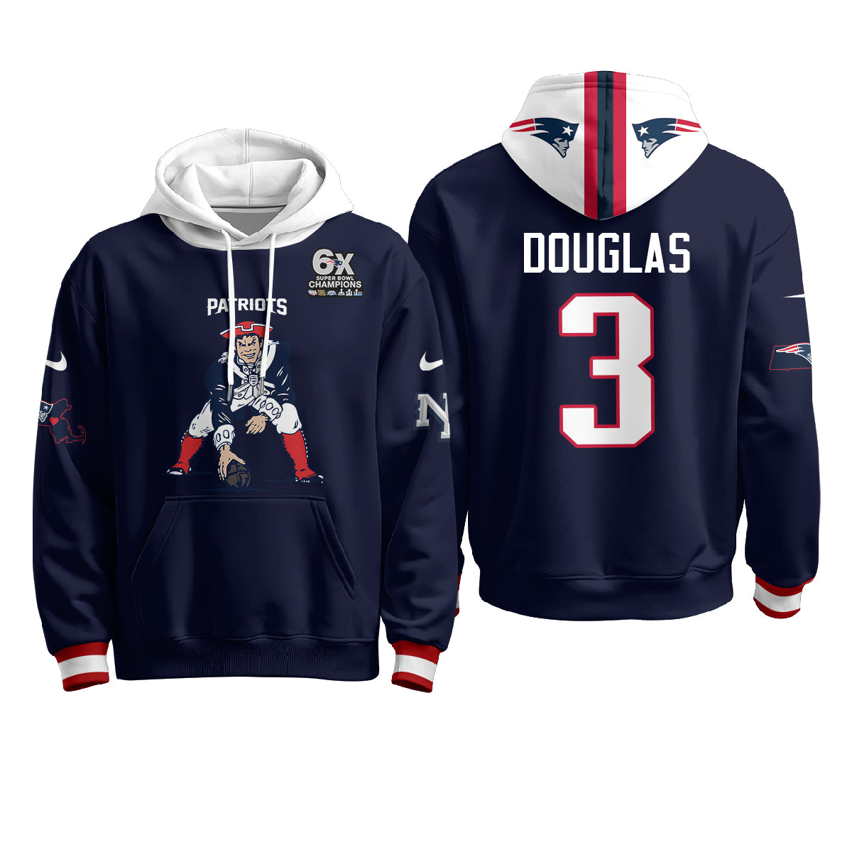 NE Minuteman Edition Fleece Hoodie - Printed