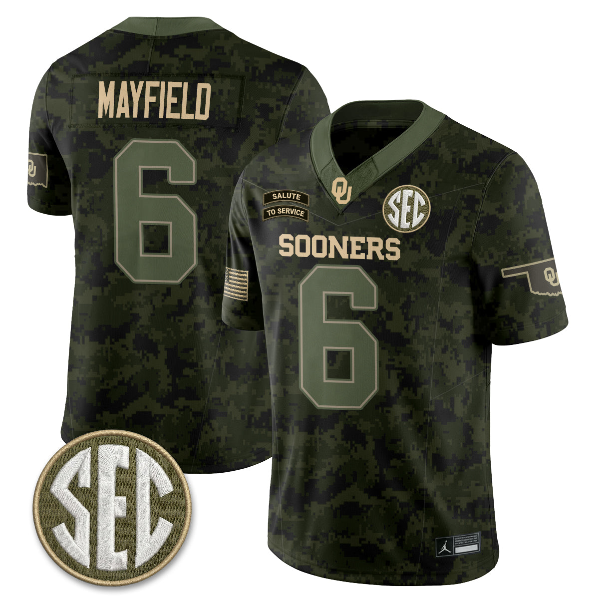 OU 2026 Salute to Service Vapor Jersey - Stitched