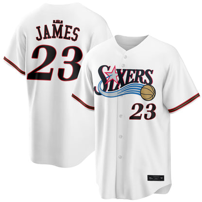 Philadelphia 76ers LeBron James #23 Vapor Baseball Jersey V2- Stitched