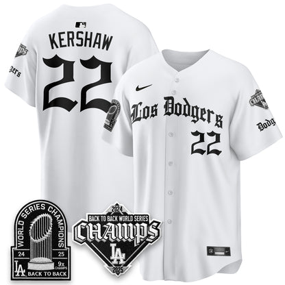 LAD World Series Champions B2B Patch Vapor Premier Limited Gothic Edition Jersey - All Stitched