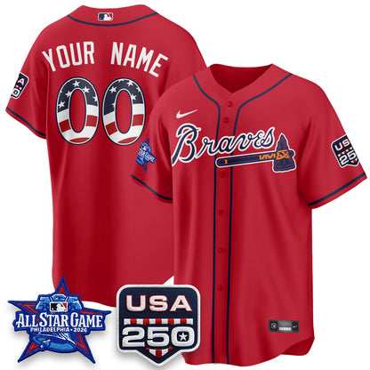 Atlanta Braves 2026 All Star Game Vapor Custom Jersey- Stitched