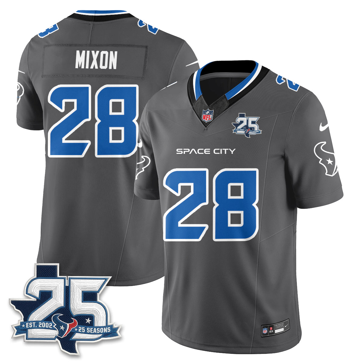 HOU Fan Gear Edition Vapor Jersey (2) - Stitched
