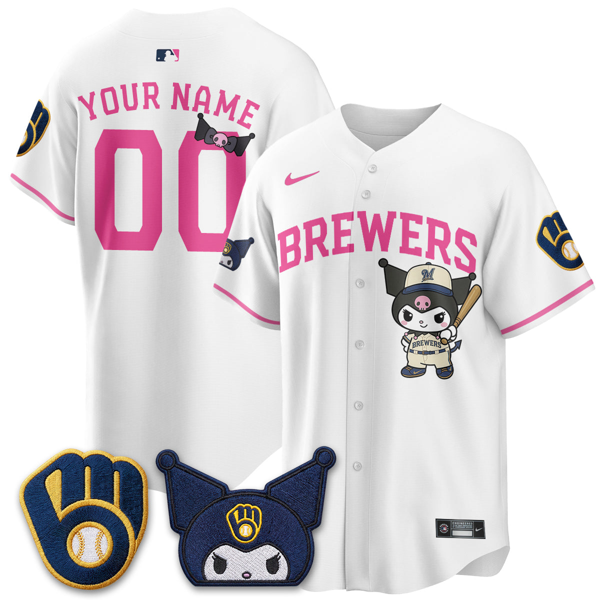 Milwaukee Brewers x  KRM Edition Vapor Custom Jersey - Stitched