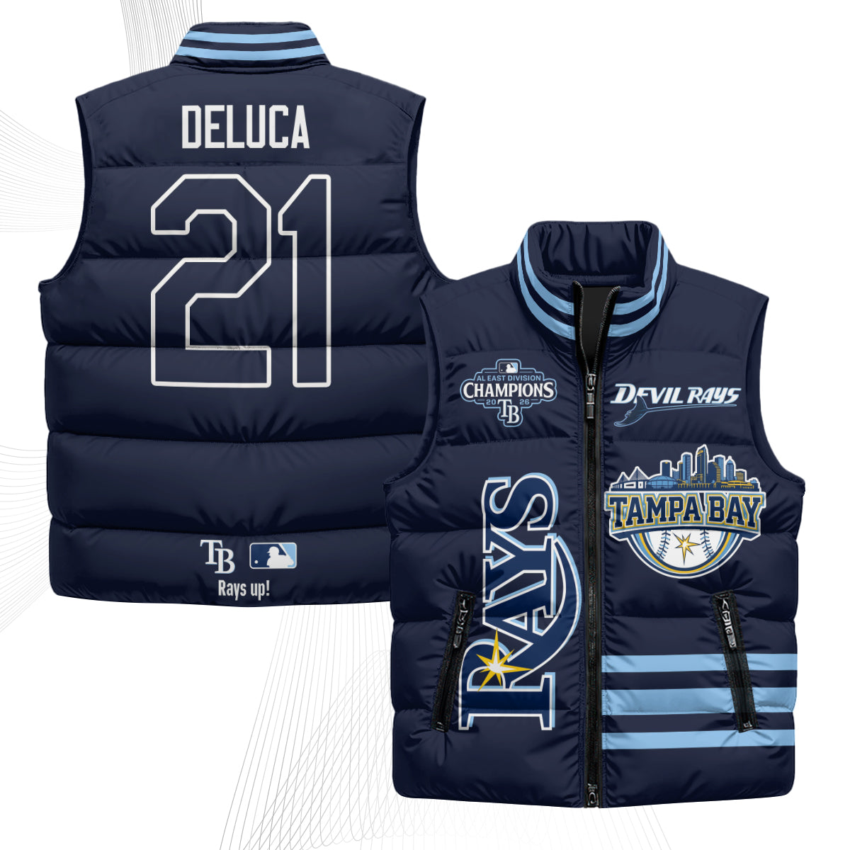 TB "Devil Rays" Puffer Vest - Printed