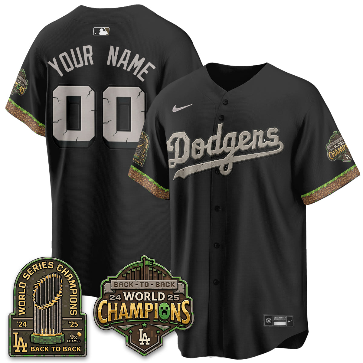 Los Angeles Dodgers x Voxel Game Vapor Custom Jersey - Printed