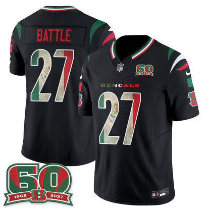 Cincinnati Bengals Mexico Edition Vapor Jersey - Stitched