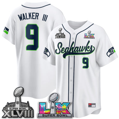 Seattle Seahawks S.Bowl Champs Baseball Vapor Jersey - Stitched
