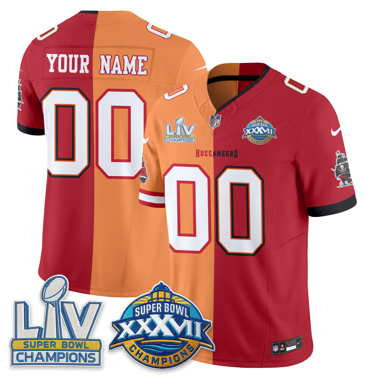 TB S.Bowl Split Edition Vapor Custom Jersey - Stitched