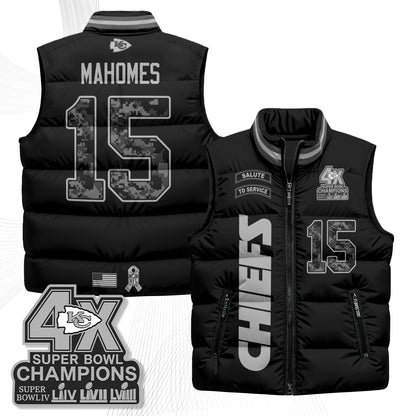 KC 2026 Salute to Service Puffer Vest - Printed