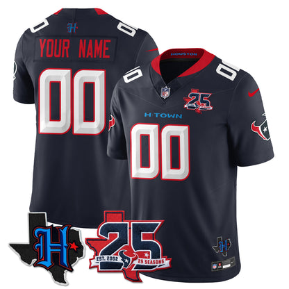 HOU 25th Seasons in 2026 Basic Vapor Custom Limited Jersey - All Stitched