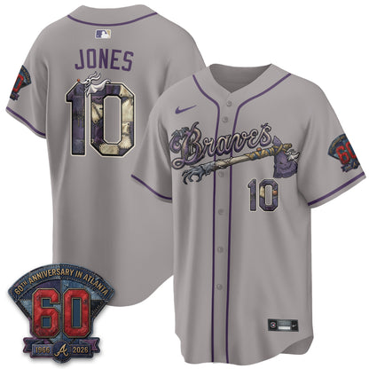 Atlanta Braves Nightmare Edition Vapor Jersey - Stitched