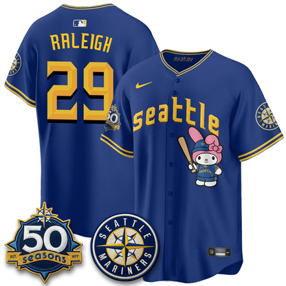Seattle Mariners x  Pink Sanrio Friend Vapor Jersey - Stitched