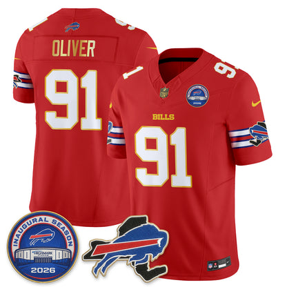 Buffalo Bills 2026 Gold Trim Edition Vapor Jersey - Stitched