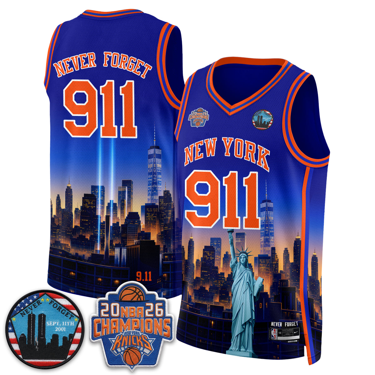 NYK Skyline Never Forget 9/11 Edition Vapor Jersey - Printed
