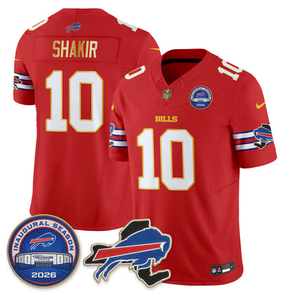 Buffalo Bills 2026 Gold Trim Edition Vapor Jersey - Stitched