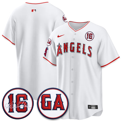 LAA Garret Anderson Tribute Patch Vapor Jersey - All Stitched V1