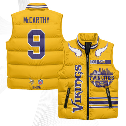 Minnesota Vikings Twin City Puffer Vest - Printed