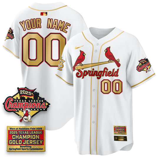 STL Springfield's Championship Gold Limited Custom Jerseys - Stitched
