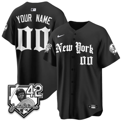 NYY 2026 Jackie Robinson Day Gothic Vapor Custom Limited Jersey - All Stitched