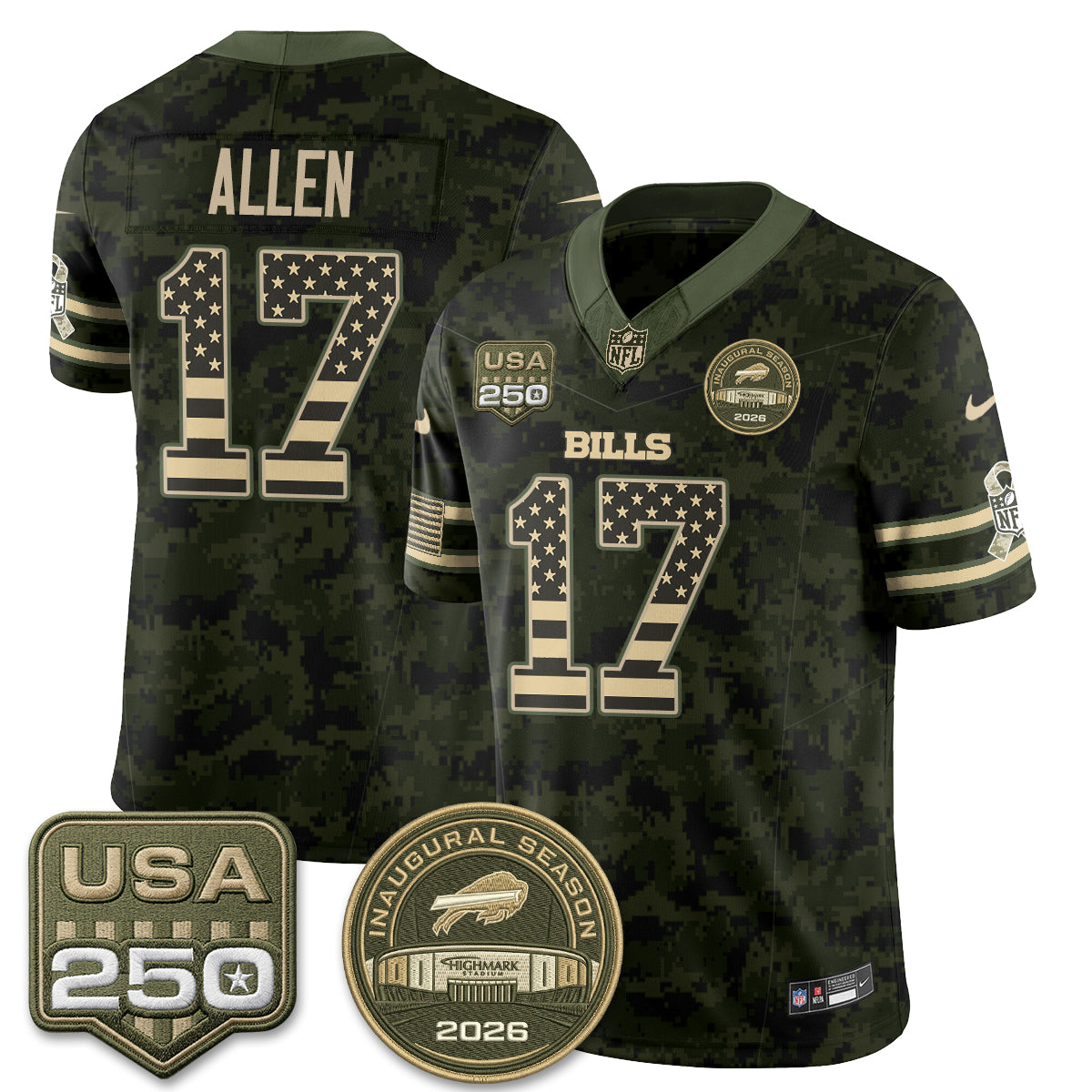 BUF 2026 Salute to Service Edition Vapor Jersey - Stitched