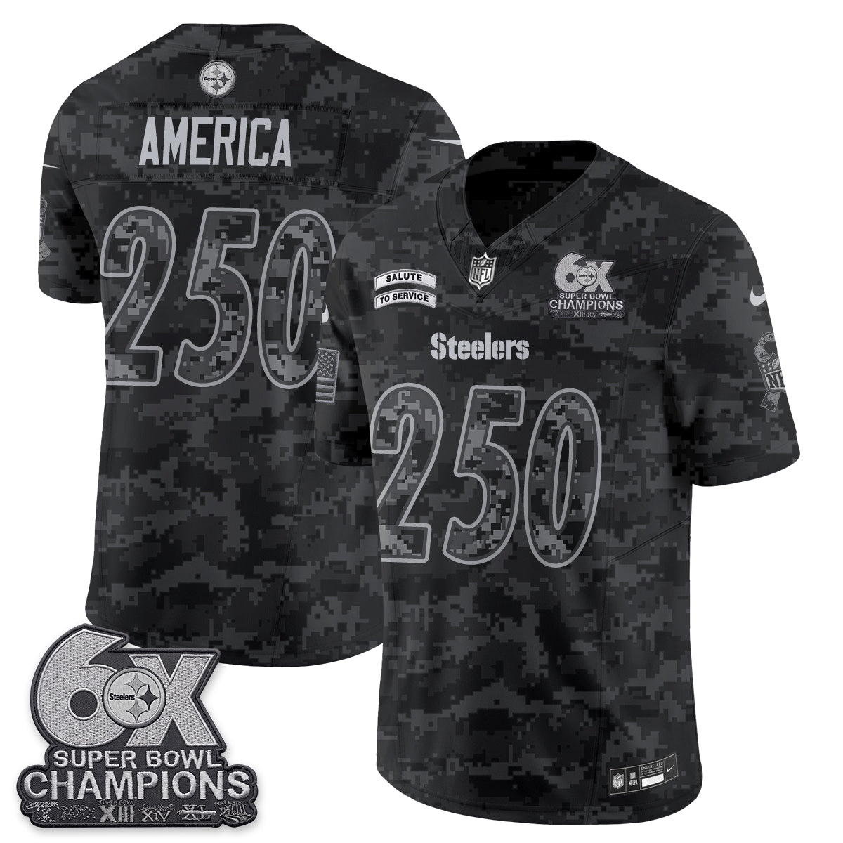 Pittsburgh Steelers 2026 Salute to Service Edition Vapor Jersey V3- Stitched